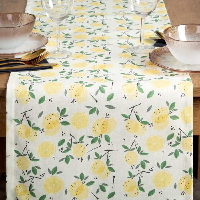 OBRUS LUNA 40 X 140 CM ŻÓŁTY