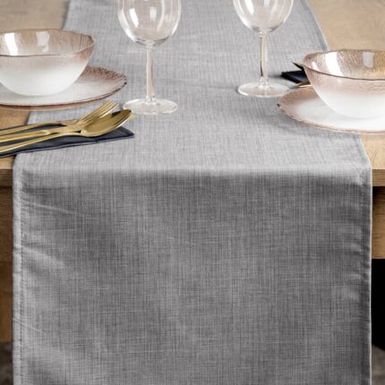 OBRUS KATE 40 X 140 CM SREBRNY