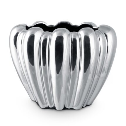 WAZON DEKORACYJNY ANTONIO (02) 21 X 13 X 16 CM SREBRNY
