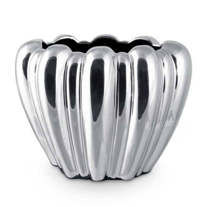 WAZON DEKORACYJNY ANTONIO (02) 21 X 13 X 16 CM SREBRNY