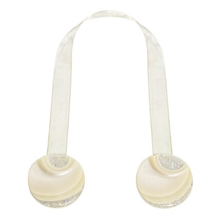 UPINACZ DEKORACYJNY Z MAGNESEM 4 X 15 CM KREMOWY