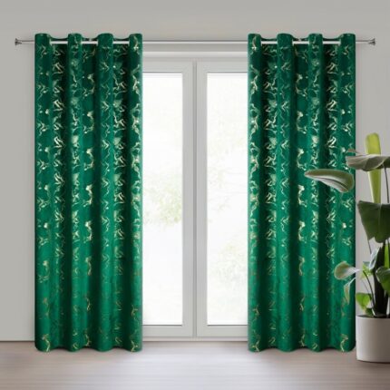 ZASŁONA GOTOWA RAJA 140 X 250 CM CIEMNOZIELONY