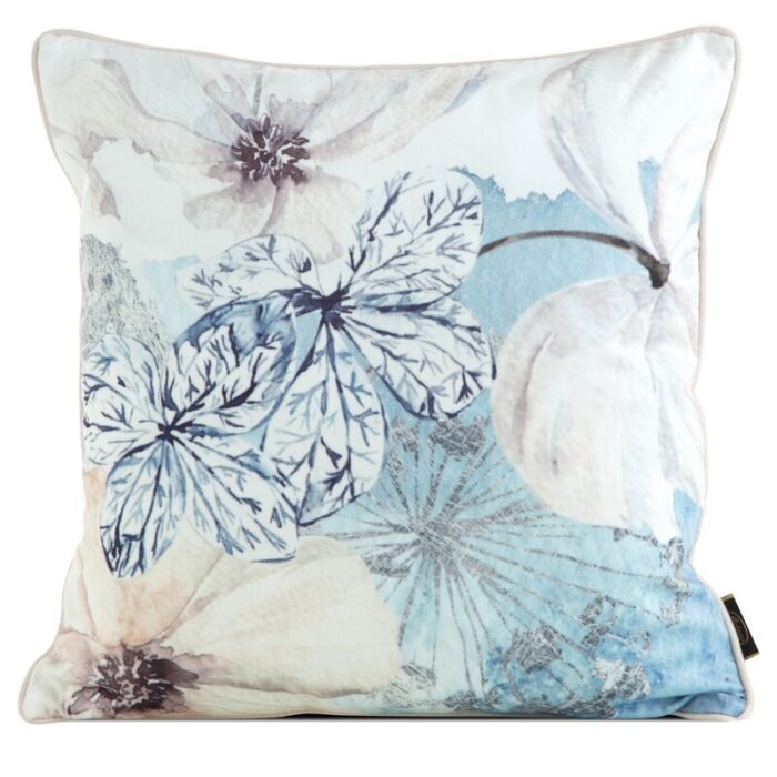 POSZEWKA VELVET10 45 X 45 CM NIEB/BEŻ