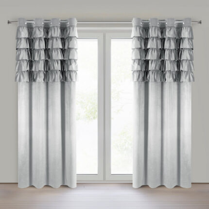 ZASŁONA GOTOWA AURA 140 X 250 CM SREBRNY