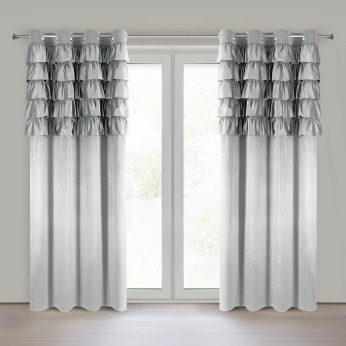 ZASŁONA GOTOWA AURA 140 X 250 CM SREBRNY