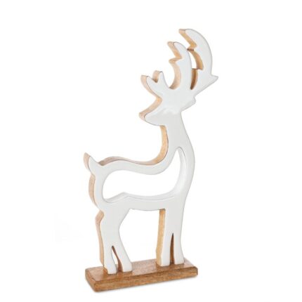 FIGURKA ŚWIATECZNA D136B 18 X 5 X 31 CM BIAŁY