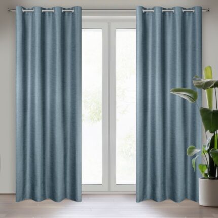 ZASŁONA GOTOWA STYLE 140 X 250 CM NIEBIESKI