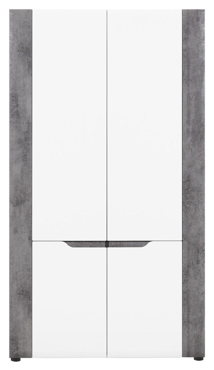 SZAFA 2D BRANDO B-7 biały,beton,biały połysk - 107