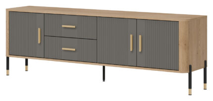 DANTE DT02 DĄB CREMONA T/SZARY MAT RTV KPL
