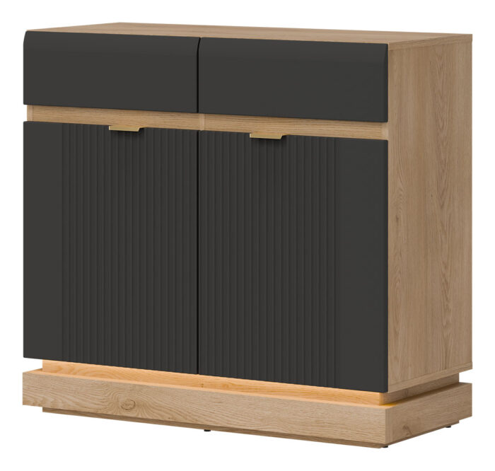 KOMODA MILTON ML02 DĄB CREM TORRO ANTRACYT - 95