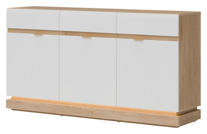 KOMODA MILTON ML03 DĄB CREM TORRO BIAŁY - 163,5