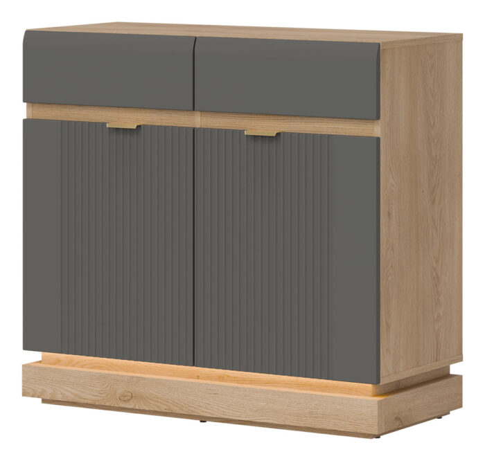KOMODA MILTON ML02 DĄB CREM TORRO SZARY - 95