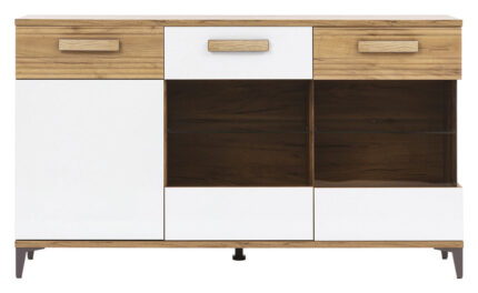 SNOBI SB05 DĄB CRAFT /BIEL ALP KREDENS KPL