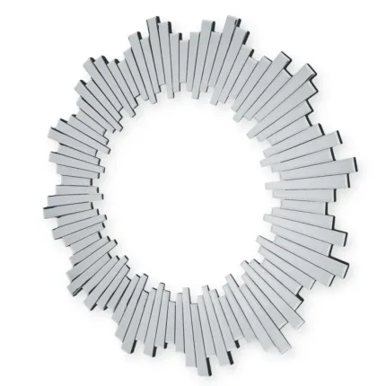 Lustro okrągłe Sunset Silver 80cm w delikatnej ramie