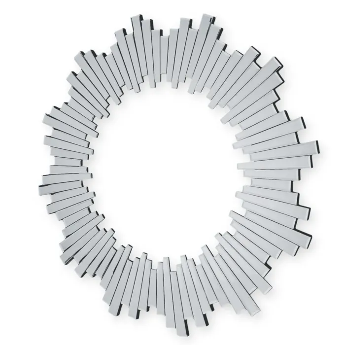 Lustro okrągłe Sunset Silver 80cm w delikatnej ramie
