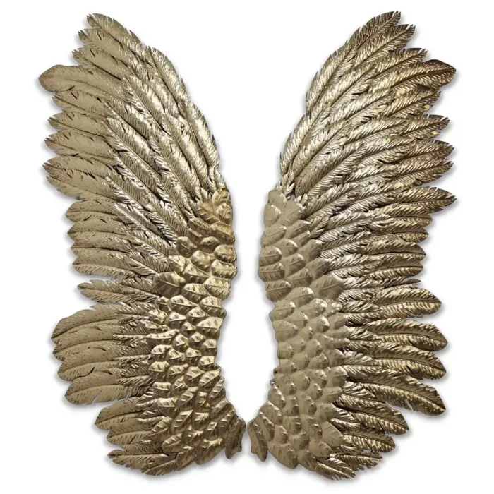 Skrzydła na ścianę w stylu glamour 2 szt. komplet Wings 2 z metaloplastyki w Stylu Glamour