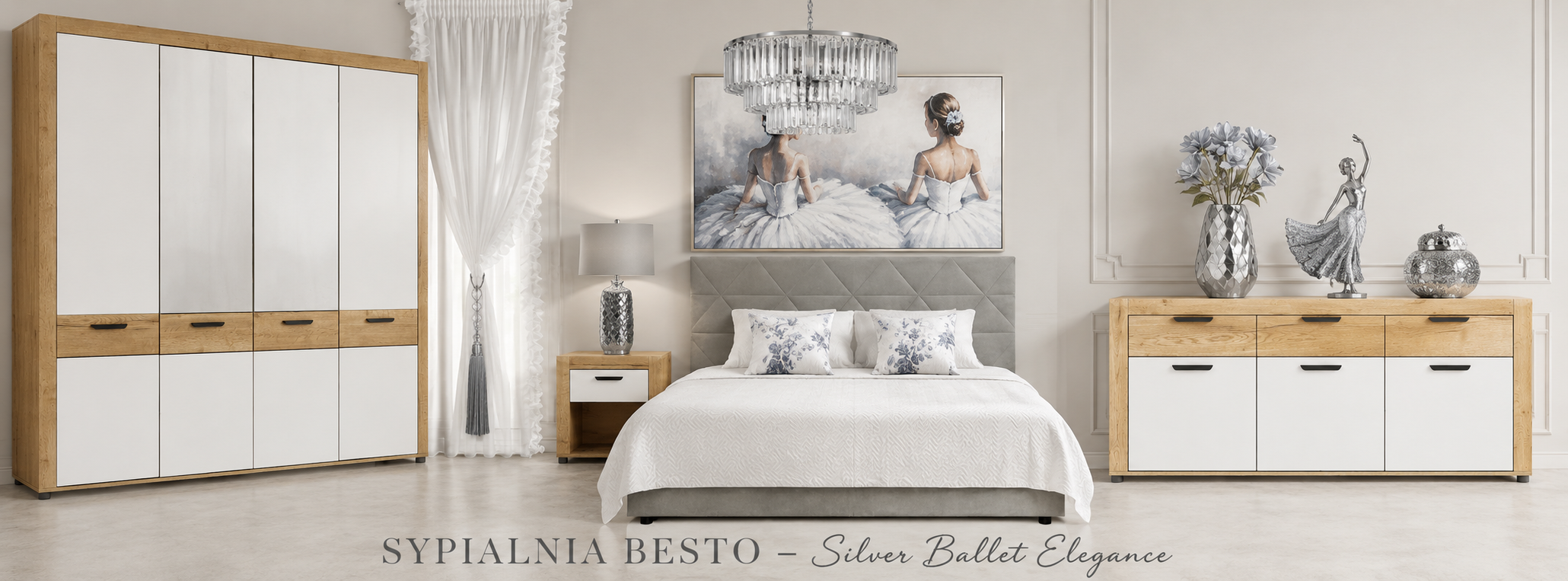 SYPIALNIA BESTO – Silver Ballet Elegance