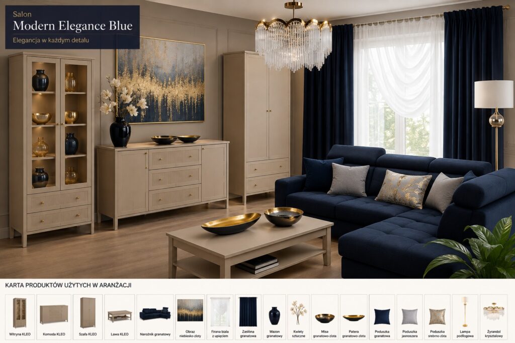 Salon Modern Elegance Blue KLEO