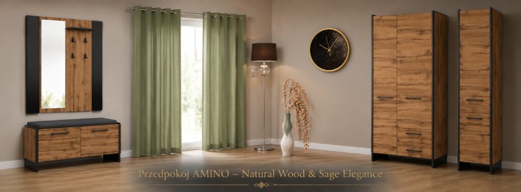 Przedpokój AMINO – Natural Wood & Sage Elegance