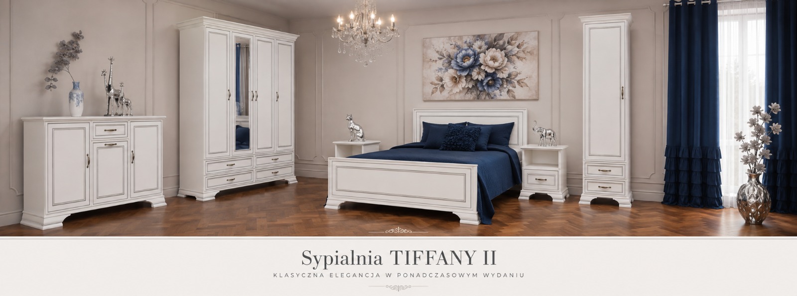 Sypialnia TIFFANY II – Klasyczna Elegancja w Ponadczasowym Wydaniu
