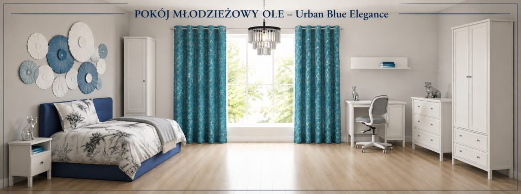 Pokój młodzieżowy OLE – Urban Blue Elegance