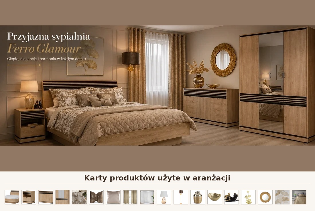 Przyjazna sypialnia Ferro Glamour
