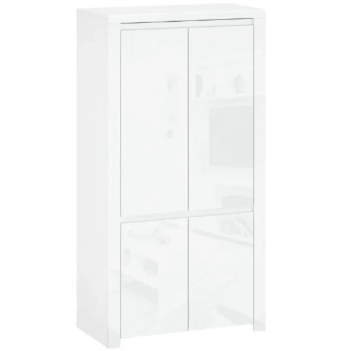 Szafa 4 drzwi LINGO MDF biały połysk - 106