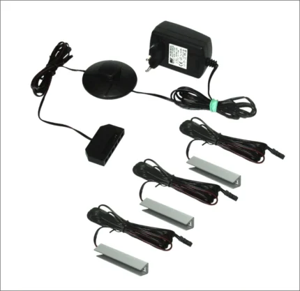 LED 3x klips srebrny do półek szklanych biały ciepły