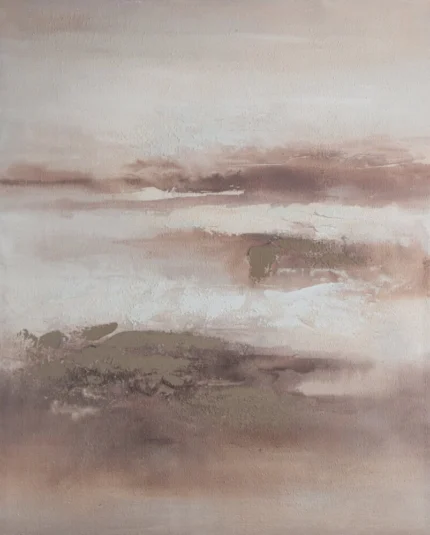 Obraz abstarkcja beżowo, kremowy ręcznie malowany na płótnie 80x100 cm