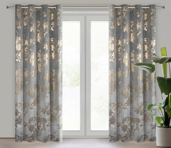 Zasłona gotowa Celia 140 X 250 CM stalowy