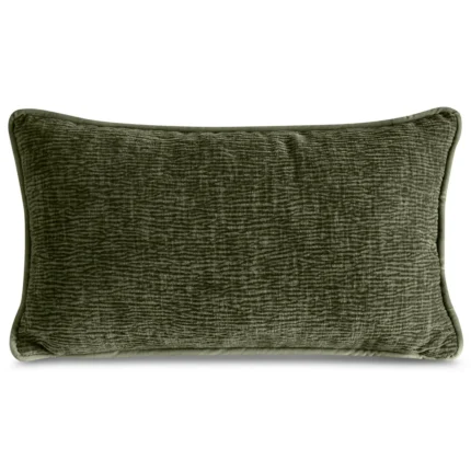 Poszewka na poduszkę 30x50 cm oliwkowa z szenilowej tkaniny ROSI - kolekcja FIORE