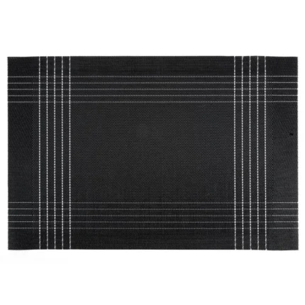 Podkładka na stół czarno, złota 30x45 cm KARA zdobiona w subtelna kratkę