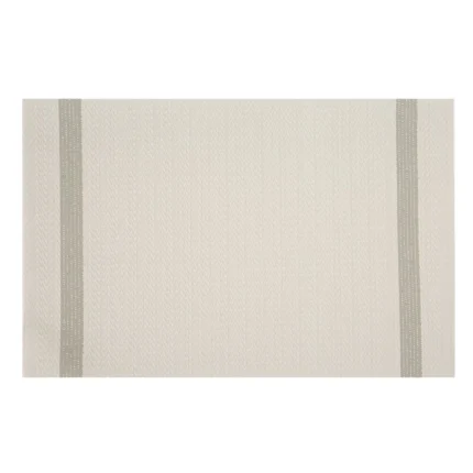 Podkładka na stół kremowa 30x45 cm RUBY zdobiona pasami pleciona
