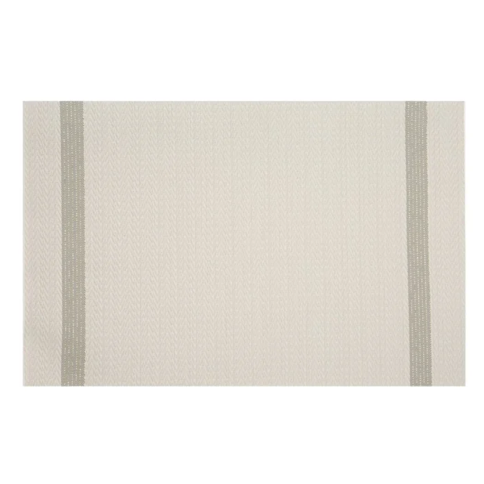 Podkładka na stół kremowa 30x45 cm RUBY zdobiona pasami pleciona