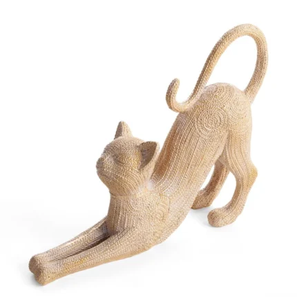 Figurka złota  w kształcie kota 25x7x19 cm  VALERI