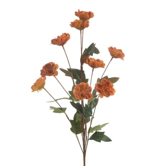 Kwiat sztuczny pomarańczowo, żółty z plastycznej pianki foamiran 54 cm