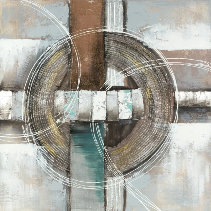 Obraz 555a 80 X 80 CM beżowy