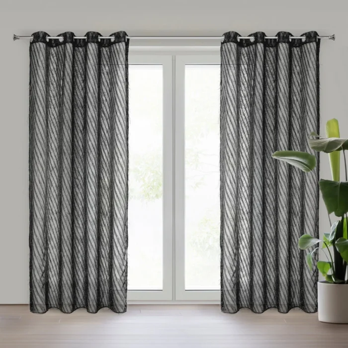 Zasłona gotowa Laurel 140 X 250 CM czarny
