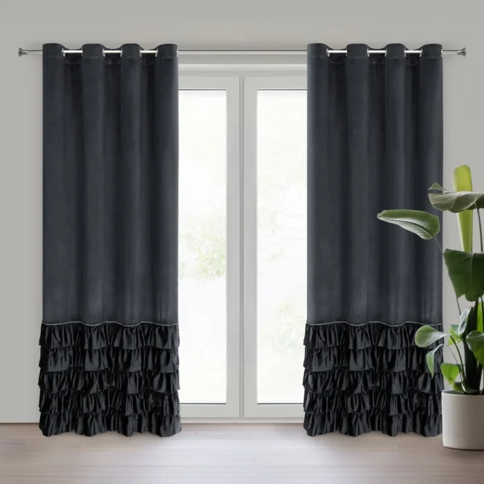 Zasłona gotowa Carli 140 X 250 CM czarny