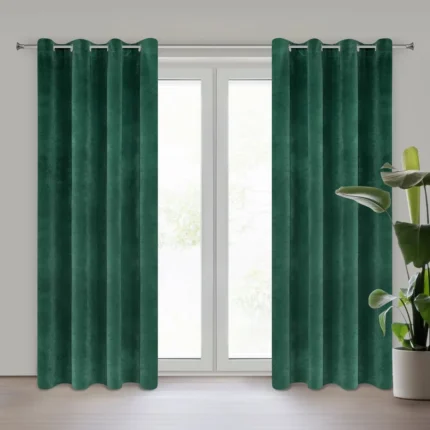 Zasłona gotowa Villa 140 X 250 CM ciemnozielony