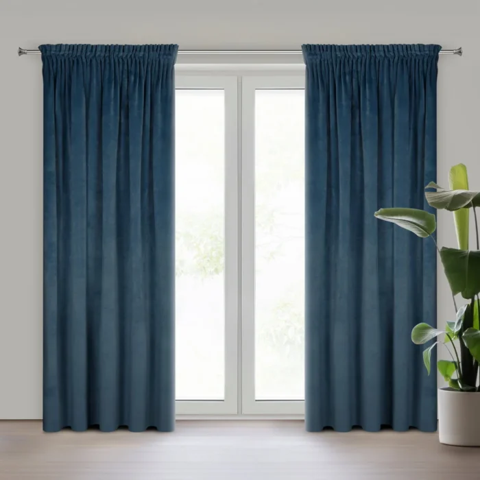 Zasłona gotowa Villa na Taśmie 140 X 270 CM granatowy