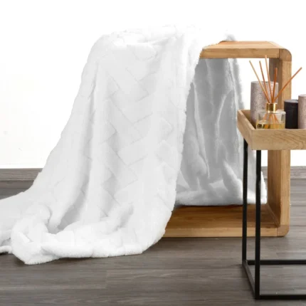 Koc D91 Caro 70 X 160 CM biały