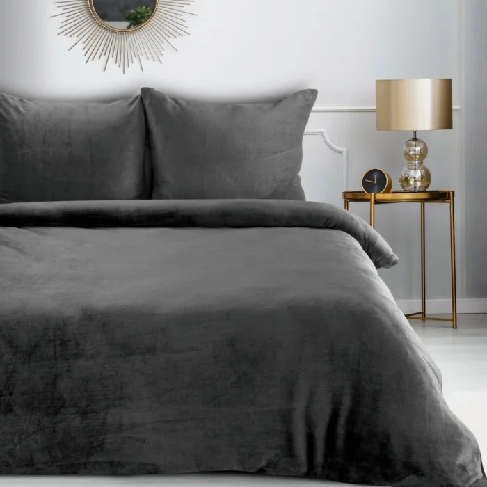 Komplet Pościeli Flano 2 220 X 200 CM stalowy