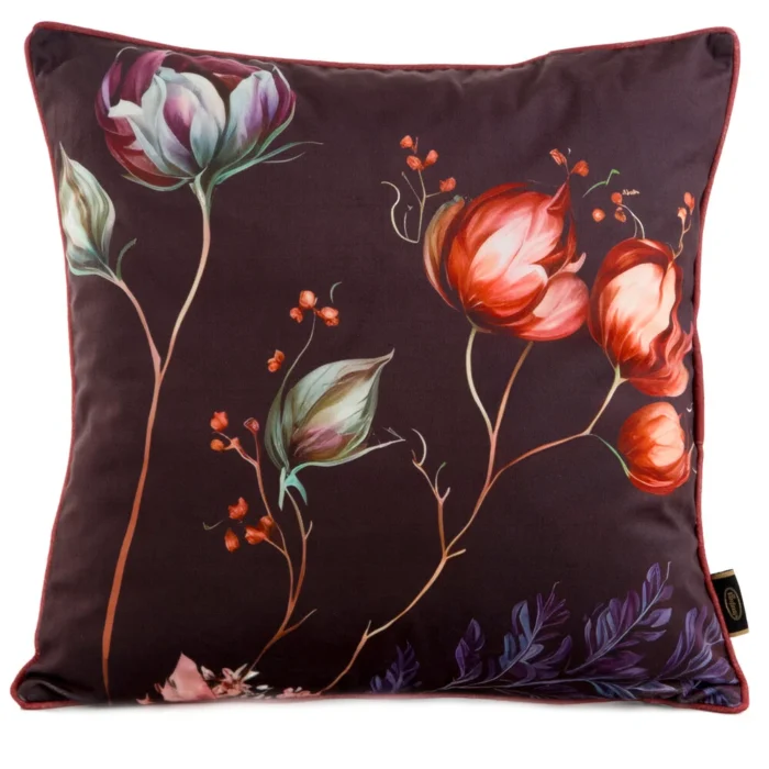 Poszewka Si/po/velvet/13 45x45 Cegł+turk ceglasty
