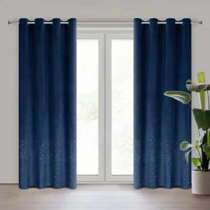 Zasłona gotowa Ariadna 140 X 250 CM granatowy