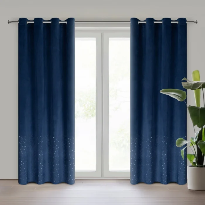 Zasłona gotowa Ariadna 140 X 250 CM granatowy