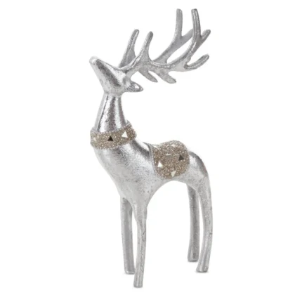 Figurka Świateczna M167a 12 X 6 X 30 CM srebrny