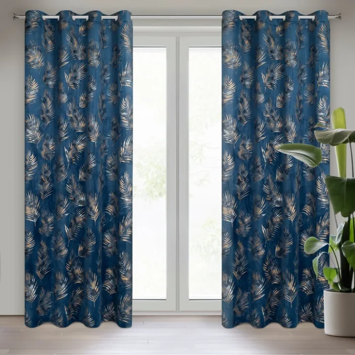 Zasłona gotowa Gloria 140 X 250 CM granatowy