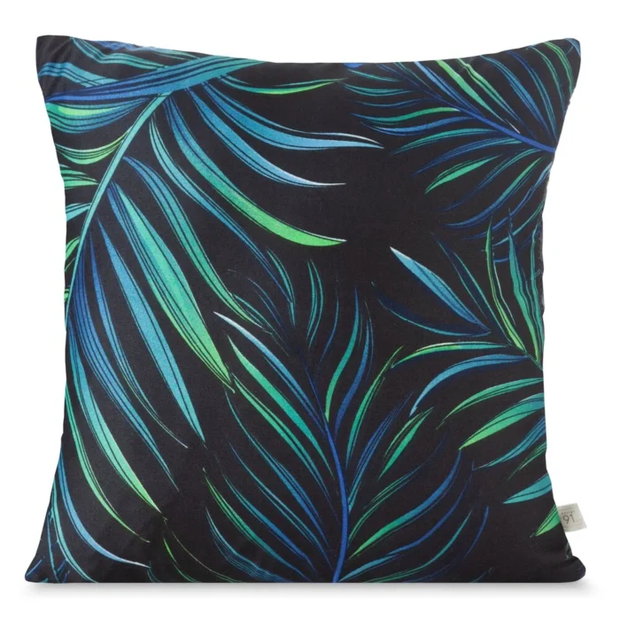 Poszewka D91/po/palms/01 40x40 Czar+ziel czarny
