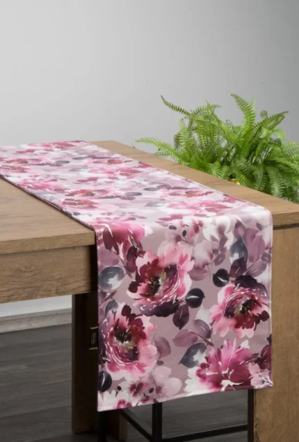 OBRUS CHO/VELVET/1 35X180 PUDE+RÓŻO